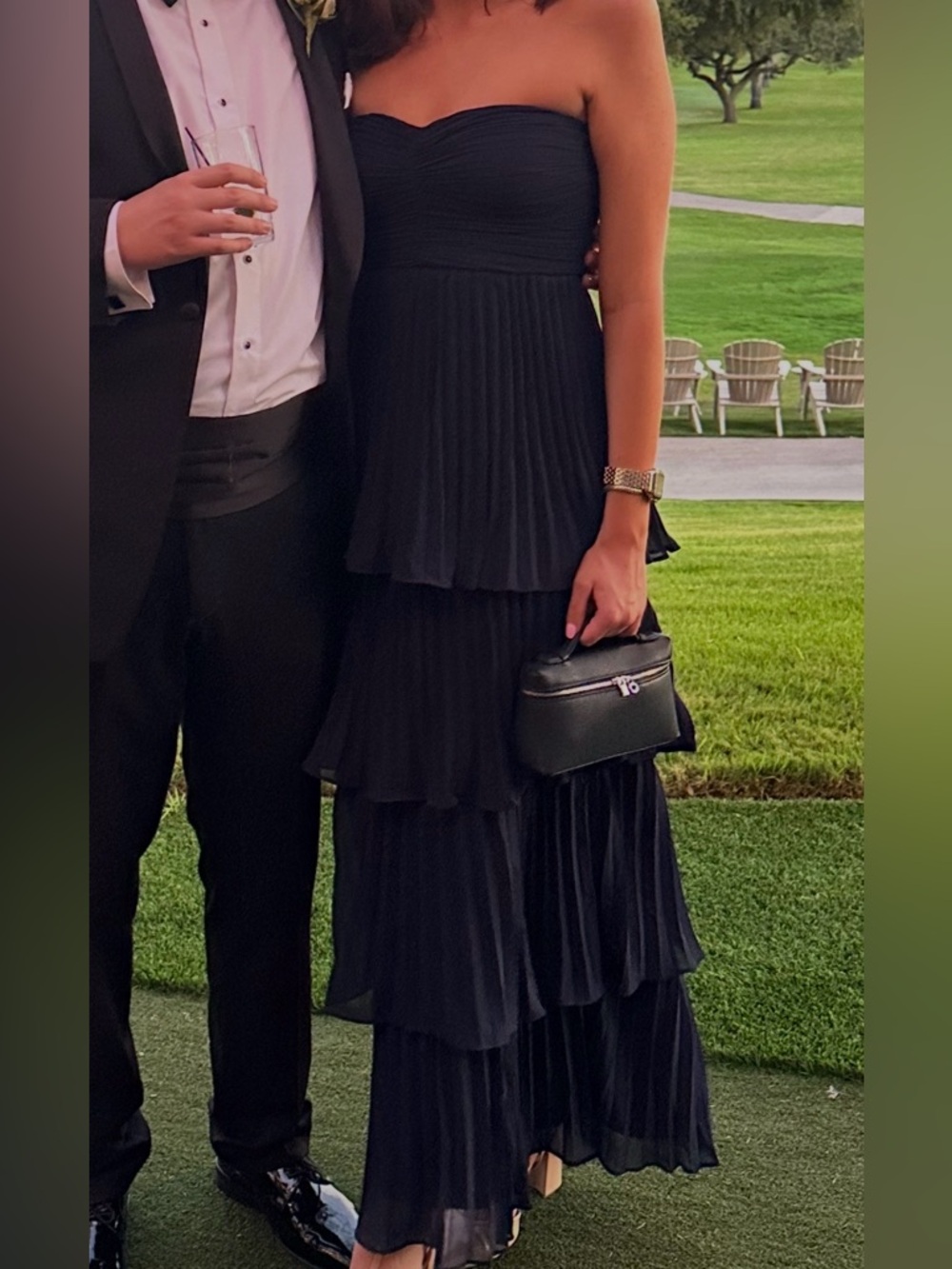 Lulu’s Strapless/tiered wedding guest dress